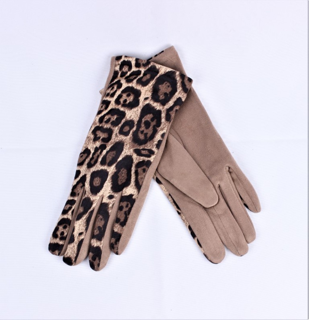 Shackelford ladies animal print glove beige Style; S/LK4853 image 0